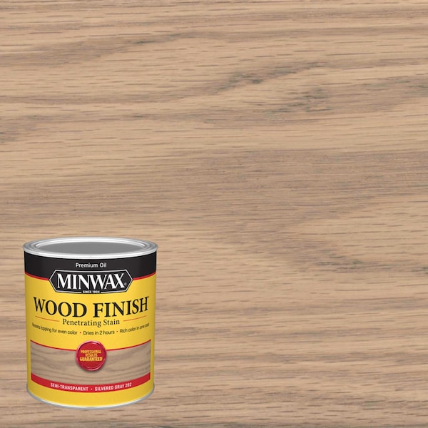 Minwax Wood Finish Semi-Transparent Silvered Gray Oil-Based Penetrating Wood Stain 1 qt 701024444 - main